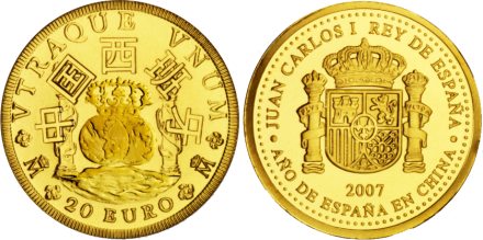 20 Euro Goldmünze Spanisches Jahr in China
