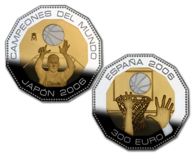 300 Münze Basketball Spanien 2006