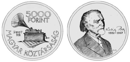 5000 Forint Gedenkmünze Zoltán Kodály 2007