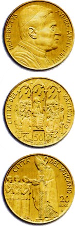 20- und 50 Euro Goldmünze Vatikan 2004