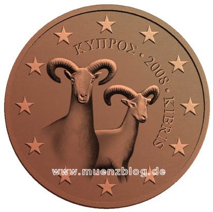 1-, 2- und 5 Cent Münzen Zypern 1-, 2- und 5 Cent Münzen Zypern